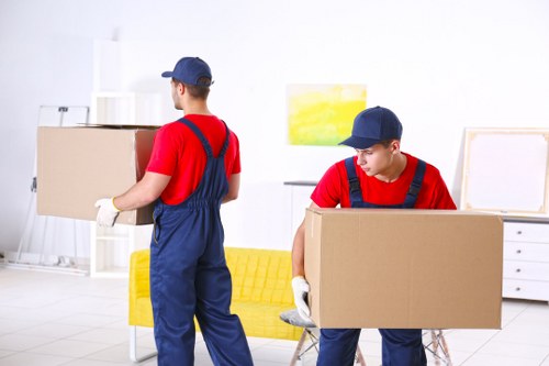 House removal team preparing a home move in Brentford