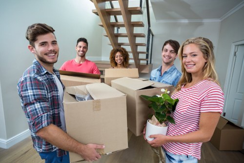 Service issue discussion during a Brentford man and van move