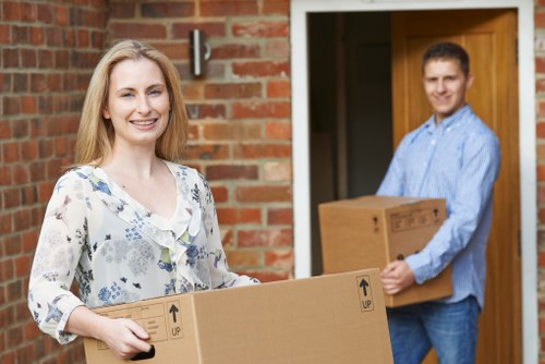 Man with van service in Brentford handling moving items carefully