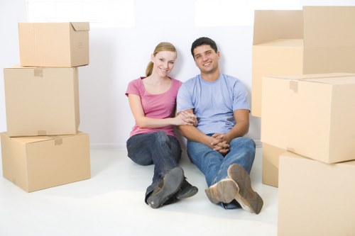 Packing and loading belongings for a Brentford home move