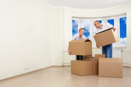 Local removals vehicle loading furniture in Brentford