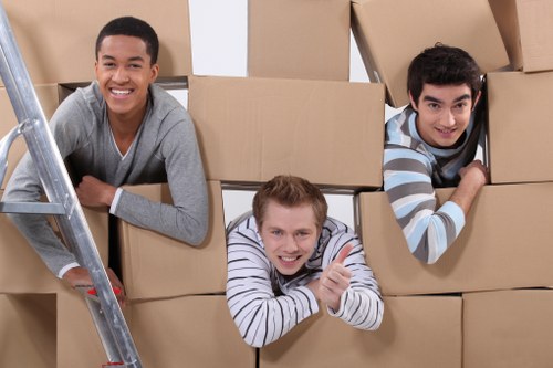 Truck loading furniture for a Brentford move