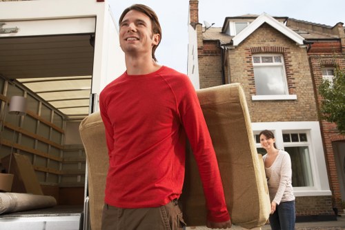 Preparing office furniture and files for relocation in Brentford