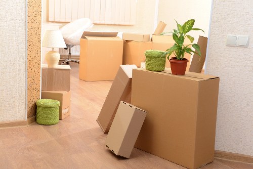 Local Brentford van service handling furniture delivery near residential flats