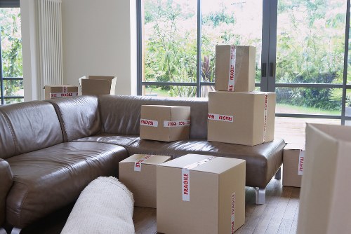 Commercial and office items prepared for transport in Brentford